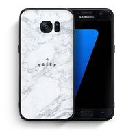 Thumbnail for Θήκη Samsung S7 Queen Marble από τη Smartfits με σχέδιο στο πίσω μέρος και μαύρο περίβλημα | Samsung S7 Queen Marble case with colorful back and black bezels