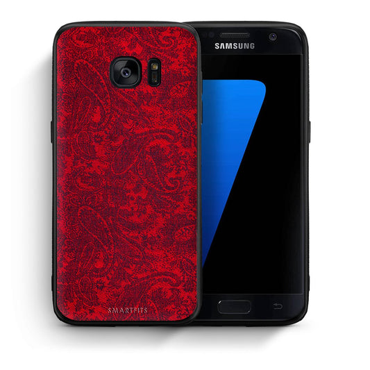 Θήκη Samsung S7 Paisley Cashmere από τη Smartfits με σχέδιο στο πίσω μέρος και μαύρο περίβλημα | Samsung S7 Paisley Cashmere case with colorful back and black bezels