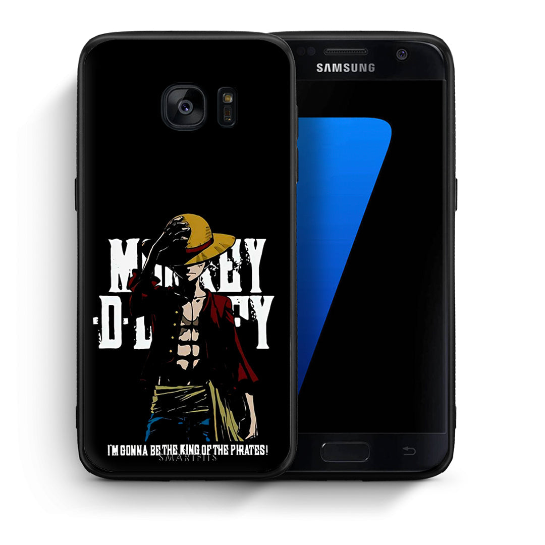 Θήκη Samsung S7 Pirate King από τη Smartfits με σχέδιο στο πίσω μέρος και μαύρο περίβλημα | Samsung S7 Pirate King case with colorful back and black bezels