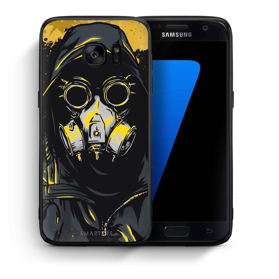Θήκη Samsung S7 Mask PopArt από τη Smartfits με σχέδιο στο πίσω μέρος και μαύρο περίβλημα | Samsung S7 Mask PopArt case with colorful back and black bezels