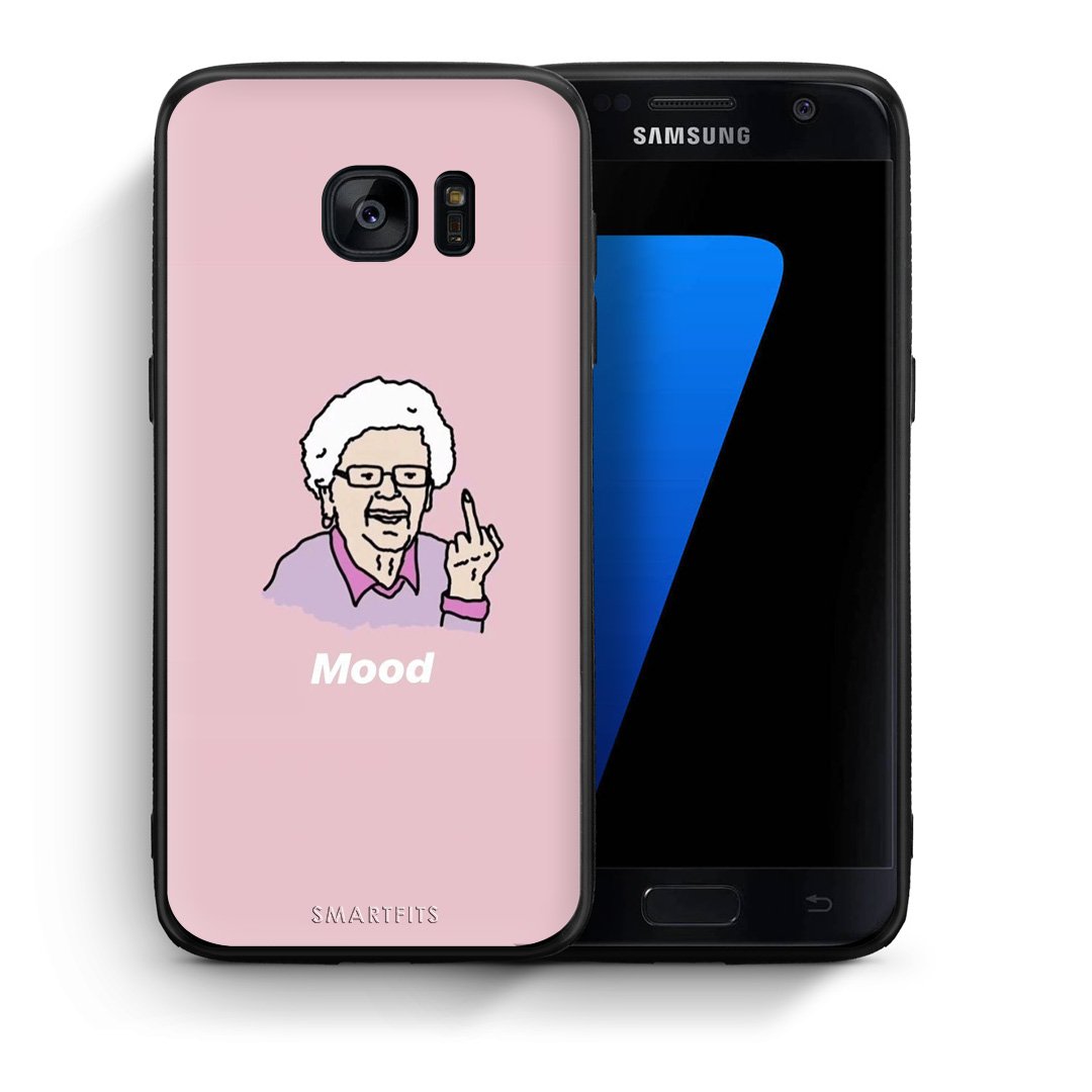 Θήκη Samsung S7 Mood PopArt από τη Smartfits με σχέδιο στο πίσω μέρος και μαύρο περίβλημα | Samsung S7 Mood PopArt case with colorful back and black bezels