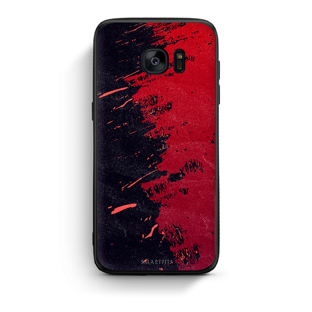 samsung s7 Red Paint Θήκη Αγίου Βαλεντίνου από τη Smartfits με σχέδιο στο πίσω μέρος και μαύρο περίβλημα | Smartphone case with colorful back and black bezels by Smartfits