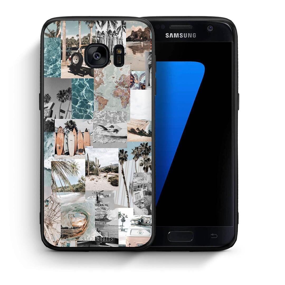 Θήκη Samsung S7 Retro Beach Life από τη Smartfits με σχέδιο στο πίσω μέρος και μαύρο περίβλημα | Samsung S7 Retro Beach Life case with colorful back and black bezels