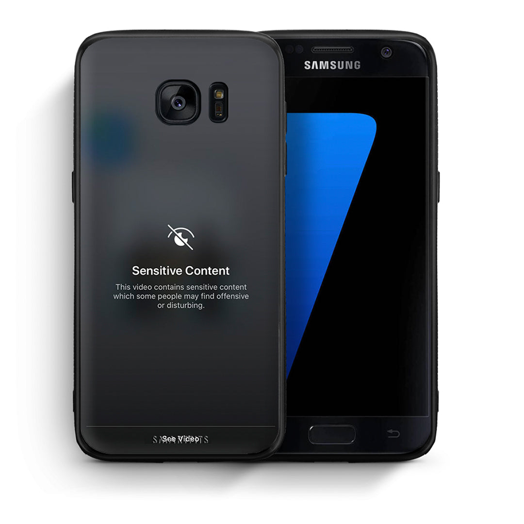 Θήκη Samsung S7 Sensitive Content από τη Smartfits με σχέδιο στο πίσω μέρος και μαύρο περίβλημα | Samsung S7 Sensitive Content case with colorful back and black bezels