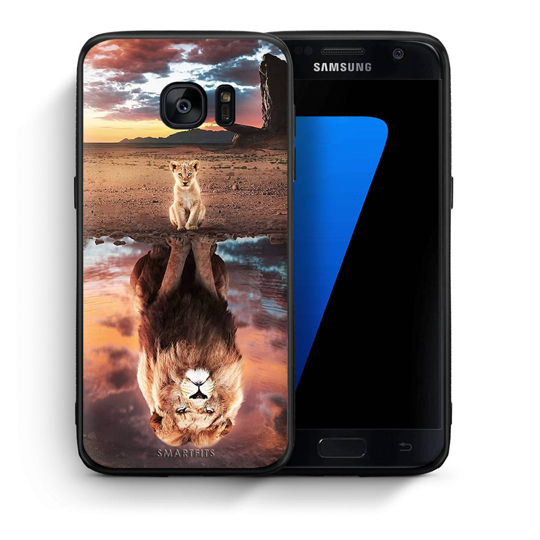 Θήκη Αγίου Βαλεντίνου Samsung S7 Sunset Dreams από τη Smartfits με σχέδιο στο πίσω μέρος και μαύρο περίβλημα | Samsung S7 Sunset Dreams case with colorful back and black bezels