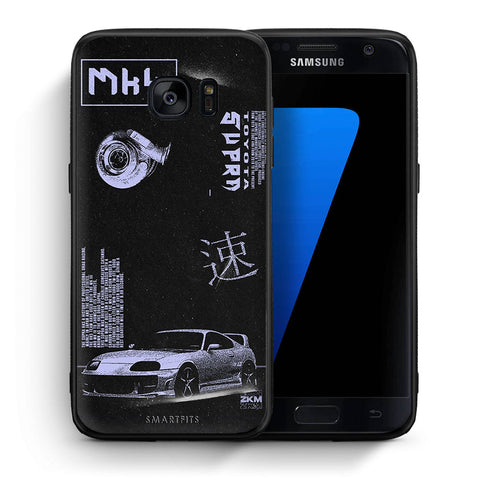 Θήκη Αγίου Βαλεντίνου Samsung S7 Tokyo Drift από τη Smartfits με σχέδιο στο πίσω μέρος και μαύρο περίβλημα | Samsung S7 Tokyo Drift case with colorful back and black bezels