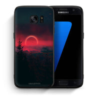 Thumbnail for Θήκη Samsung S7 Sunset Tropic από τη Smartfits με σχέδιο στο πίσω μέρος και μαύρο περίβλημα | Samsung S7 Sunset Tropic case with colorful back and black bezels