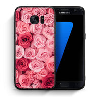 Thumbnail for Θήκη Samsung S7 RoseGarden Valentine από τη Smartfits με σχέδιο στο πίσω μέρος και μαύρο περίβλημα | Samsung S7 RoseGarden Valentine case with colorful back and black bezels