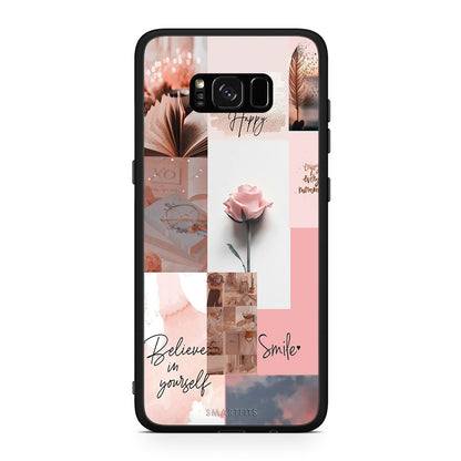 Samsung S8+ Aesthetic Collage θήκη από τη Smartfits με σχέδιο στο πίσω μέρος και μαύρο περίβλημα | Smartphone case with colorful back and black bezels by Smartfits