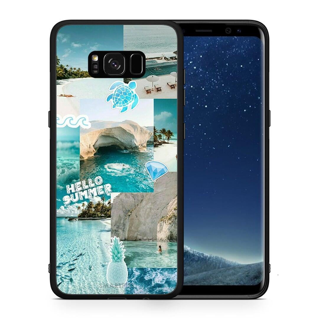 Θήκη Samsung S8 Aesthetic Summer από τη Smartfits με σχέδιο στο πίσω μέρος και μαύρο περίβλημα | Samsung S8 Aesthetic Summer case with colorful back and black bezels