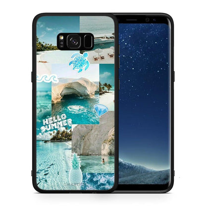 Θήκη Samsung S8 Aesthetic Summer από τη Smartfits με σχέδιο στο πίσω μέρος και μαύρο περίβλημα | Samsung S8 Aesthetic Summer case with colorful back and black bezels