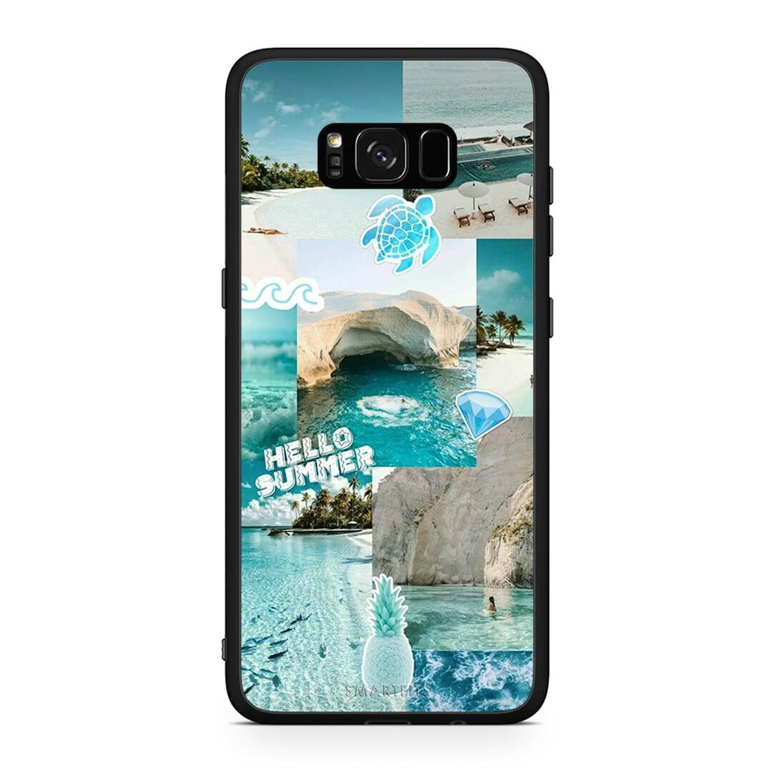 Samsung S8+ Aesthetic Summer Θήκη από τη Smartfits με σχέδιο στο πίσω μέρος και μαύρο περίβλημα | Smartphone case with colorful back and black bezels by Smartfits