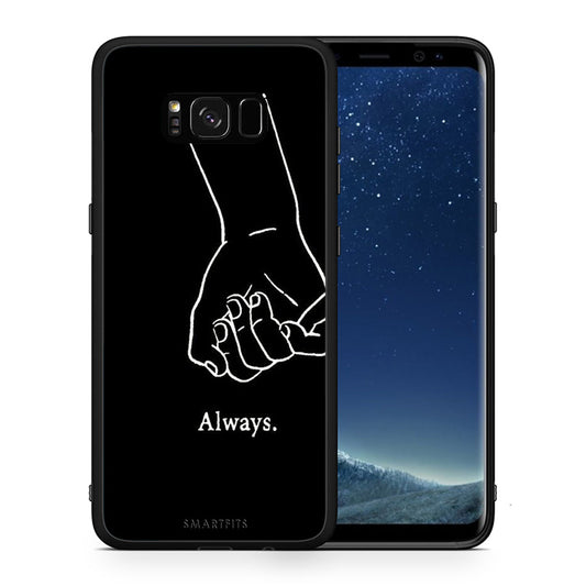 Θήκη Αγίου Βαλεντίνου Samsung S8+ Always & Forever 1 από τη Smartfits με σχέδιο στο πίσω μέρος και μαύρο περίβλημα | Samsung S8+ Always & Forever 1 case with colorful back and black bezels