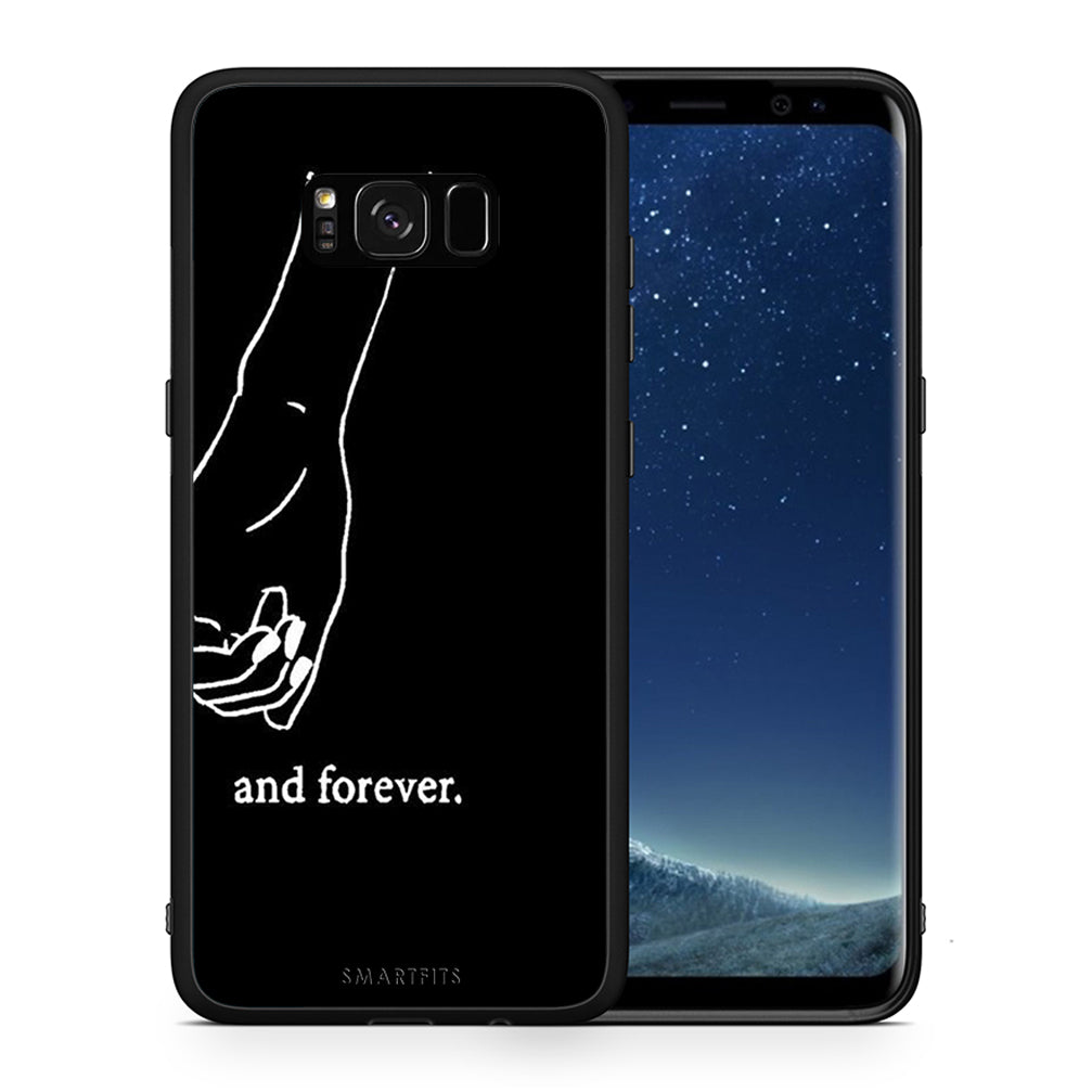 Θήκη Αγίου Βαλεντίνου Samsung S8+ Always & Forever 2 από τη Smartfits με σχέδιο στο πίσω μέρος και μαύρο περίβλημα | Samsung S8+ Always & Forever 2 case with colorful back and black bezels