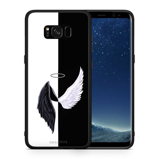 Θήκη Samsung S8 Angels Demons από τη Smartfits με σχέδιο στο πίσω μέρος και μαύρο περίβλημα | Samsung S8 Angels Demons case with colorful back and black bezels