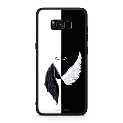 Samsung S8 Angels Demons θήκη από τη Smartfits με σχέδιο στο πίσω μέρος και μαύρο περίβλημα | Smartphone case with colorful back and black bezels by Smartfits