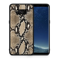 Thumbnail for Θήκη Samsung S8+ Fashion Snake Animal από τη Smartfits με σχέδιο στο πίσω μέρος και μαύρο περίβλημα | Samsung S8+ Fashion Snake Animal case with colorful back and black bezels