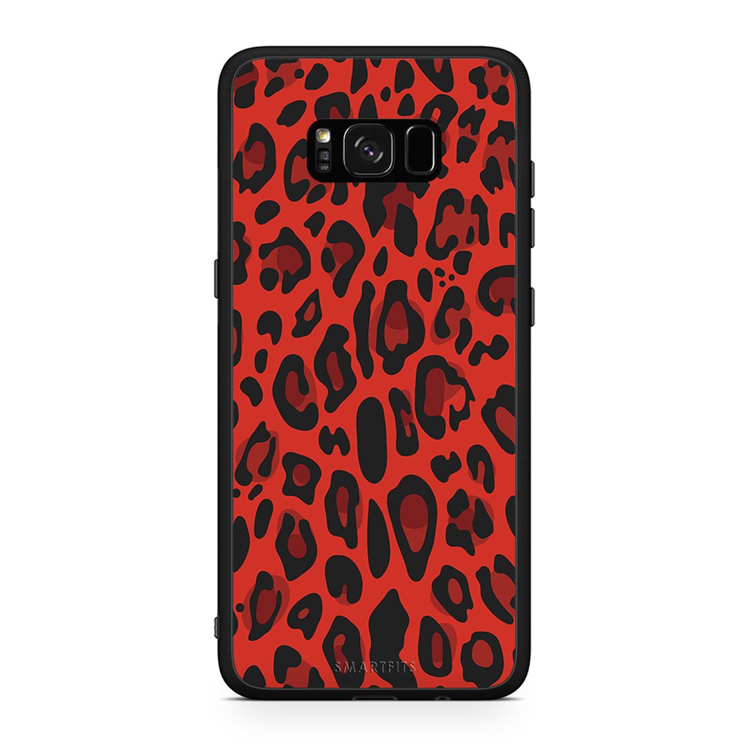 4 - Samsung S8+ Red Leopard Animal case, cover, bumper