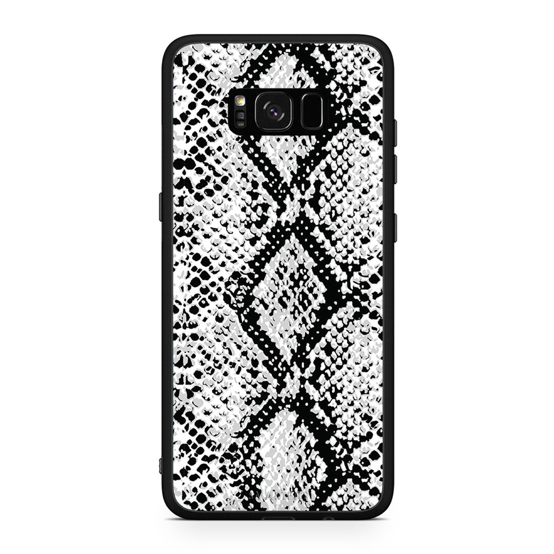 24 - Samsung S8+ White Snake Animal case, cover, bumper