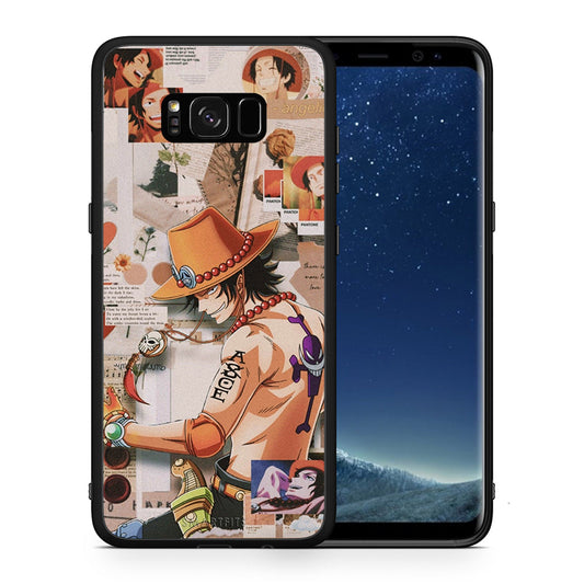 Θήκη Samsung S8+ Anime Collage από τη Smartfits με σχέδιο στο πίσω μέρος και μαύρο περίβλημα | Samsung S8+ Anime Collage case with colorful back and black bezels