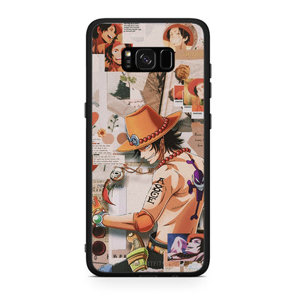 Samsung S8+ Anime Collage θήκη από τη Smartfits με σχέδιο στο πίσω μέρος και μαύρο περίβλημα | Smartphone case with colorful back and black bezels by Smartfits