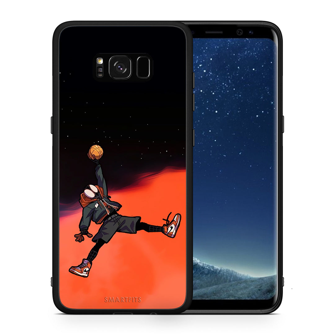 Θήκη Samsung S8+ Basketball Hero από τη Smartfits με σχέδιο στο πίσω μέρος και μαύρο περίβλημα | Samsung S8+ Basketball Hero case with colorful back and black bezels