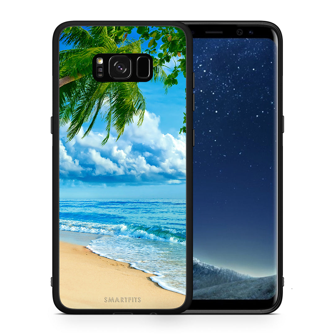 Θήκη Samsung S8+ Beautiful Beach από τη Smartfits με σχέδιο στο πίσω μέρος και μαύρο περίβλημα | Samsung S8+ Beautiful Beach case with colorful back and black bezels