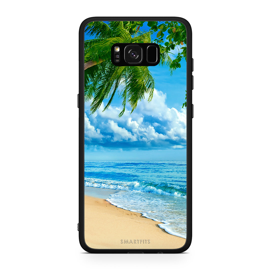 Samsung S8+ Beautiful Beach θήκη από τη Smartfits με σχέδιο στο πίσω μέρος και μαύρο περίβλημα | Smartphone case with colorful back and black bezels by Smartfits