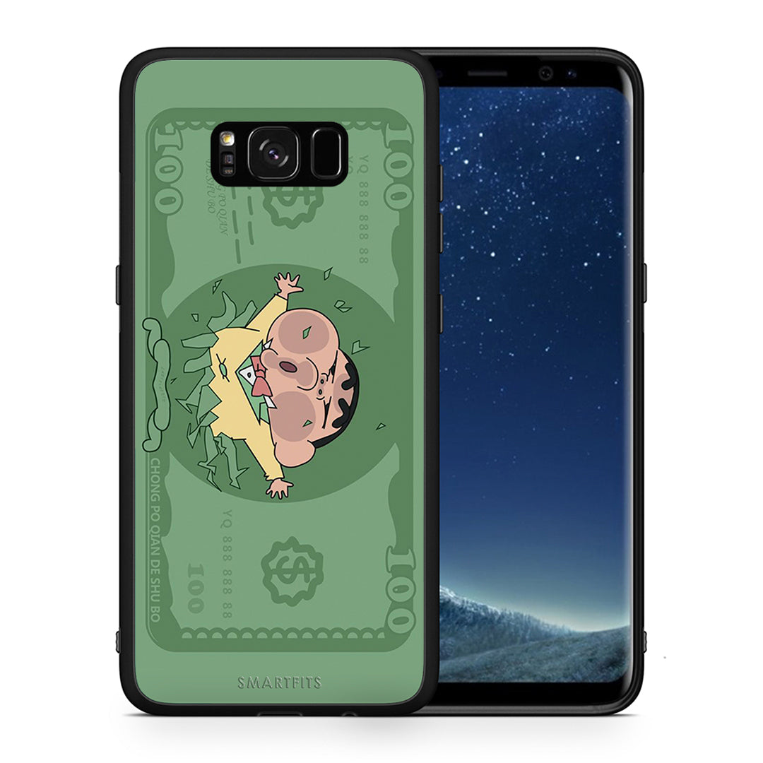 Θήκη Αγίου Βαλεντίνου Samsung S8+ Big Money από τη Smartfits με σχέδιο στο πίσω μέρος και μαύρο περίβλημα | Samsung S8+ Big Money case with colorful back and black bezels