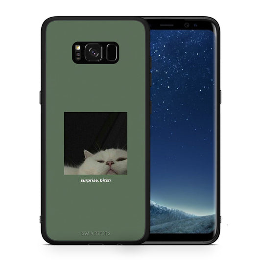 Θήκη Samsung S8+ Bitch Surprise από τη Smartfits με σχέδιο στο πίσω μέρος και μαύρο περίβλημα | Samsung S8+ Bitch Surprise case with colorful back and black bezels