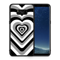 Thumbnail for Θήκη Samsung S8+ Black Hearts από τη Smartfits με σχέδιο στο πίσω μέρος και μαύρο περίβλημα | Samsung S8+ Black Hearts case with colorful back and black bezels