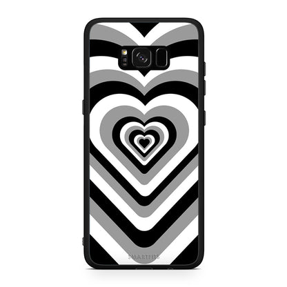 Samsung S8+ Black Hearts θήκη από τη Smartfits με σχέδιο στο πίσω μέρος και μαύρο περίβλημα | Smartphone case with colorful back and black bezels by Smartfits