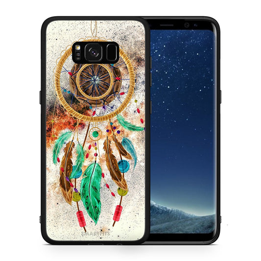 Θήκη Samsung S8 DreamCatcher Boho από τη Smartfits με σχέδιο στο πίσω μέρος και μαύρο περίβλημα | Samsung S8 DreamCatcher Boho case with colorful back and black bezels