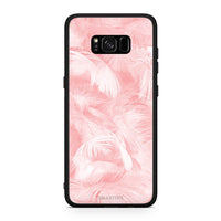 Thumbnail for 33 - Samsung S8+ Pink Feather Boho case, cover, bumper