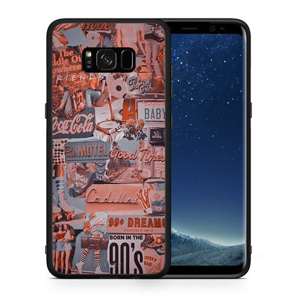 Θήκη Samsung S8+ Born In 90s από τη Smartfits με σχέδιο στο πίσω μέρος και μαύρο περίβλημα | Samsung S8+ Born In 90s case with colorful back and black bezels