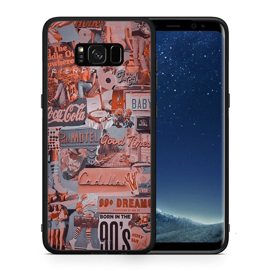 Θήκη Samsung S8+ Born In 90s από τη Smartfits με σχέδιο στο πίσω μέρος και μαύρο περίβλημα | Samsung S8+ Born In 90s case with colorful back and black bezels