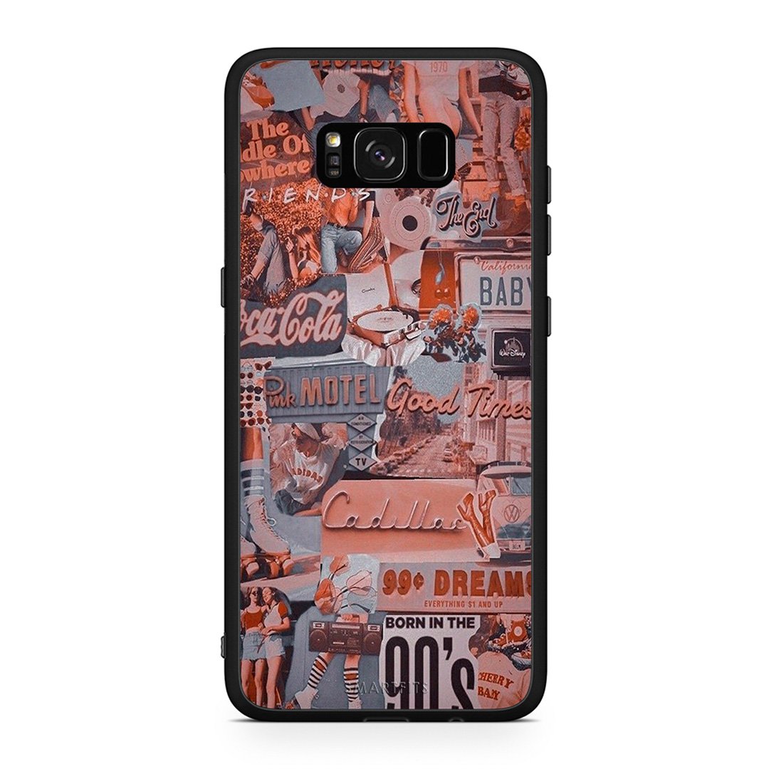 Samsung S8+ Born In 90s θήκη από τη Smartfits με σχέδιο στο πίσω μέρος και μαύρο περίβλημα | Smartphone case with colorful back and black bezels by Smartfits