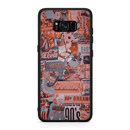 Samsung S8+ Born In 90s θήκη από τη Smartfits με σχέδιο στο πίσω μέρος και μαύρο περίβλημα | Smartphone case with colorful back and black bezels by Smartfits