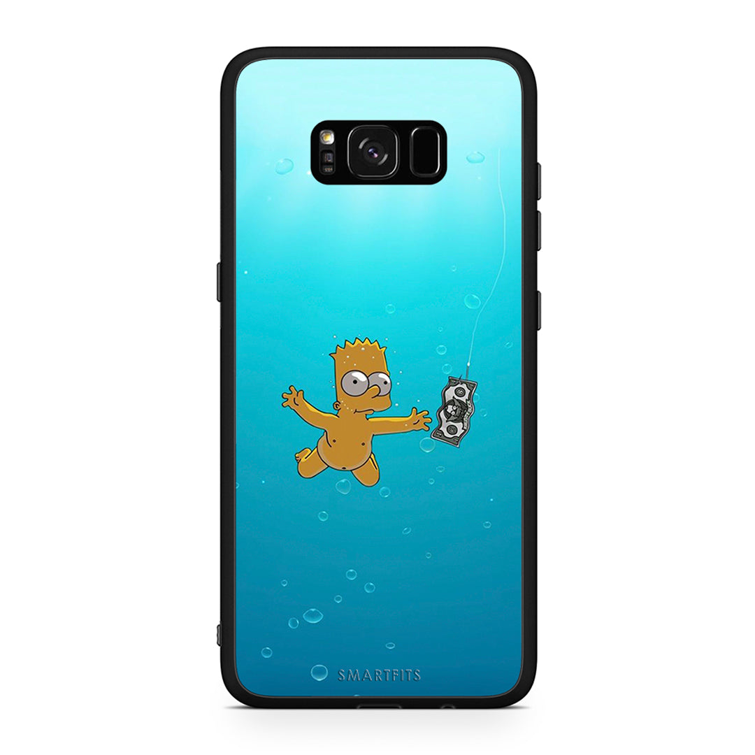 Samsung S8 Chasing Money θήκη από τη Smartfits με σχέδιο στο πίσω μέρος και μαύρο περίβλημα | Smartphone case with colorful back and black bezels by Smartfits