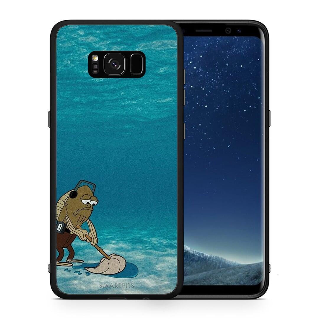 Θήκη Samsung S8+ Clean The Ocean από τη Smartfits με σχέδιο στο πίσω μέρος και μαύρο περίβλημα | Samsung S8+ Clean The Ocean case with colorful back and black bezels