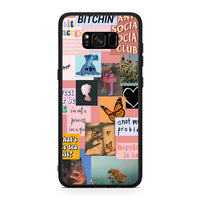 Thumbnail for Samsung S8+ Collage Bitchin Θήκη Αγίου Βαλεντίνου από τη Smartfits με σχέδιο στο πίσω μέρος και μαύρο περίβλημα | Smartphone case with colorful back and black bezels by Smartfits