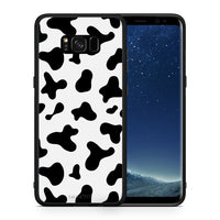 Thumbnail for Θήκη Samsung S8 Cow Print από τη Smartfits με σχέδιο στο πίσω μέρος και μαύρο περίβλημα | Samsung S8 Cow Print case with colorful back and black bezels