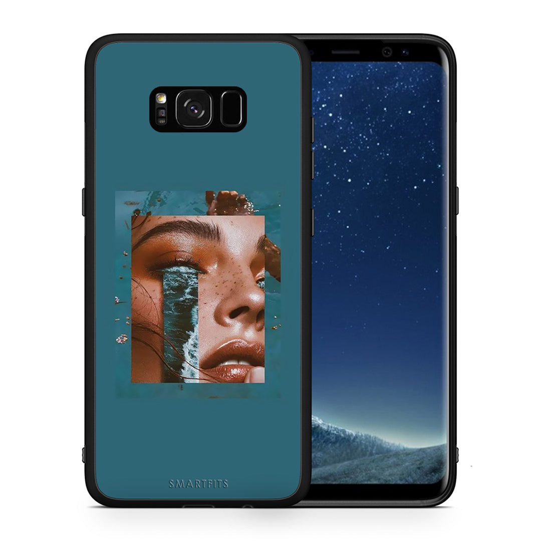 Θήκη Samsung S8 Cry An Ocean από τη Smartfits με σχέδιο στο πίσω μέρος και μαύρο περίβλημα | Samsung S8 Cry An Ocean case with colorful back and black bezels