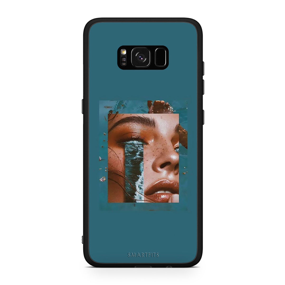 Samsung S8 Cry An Ocean θήκη από τη Smartfits με σχέδιο στο πίσω μέρος και μαύρο περίβλημα | Smartphone case with colorful back and black bezels by Smartfits