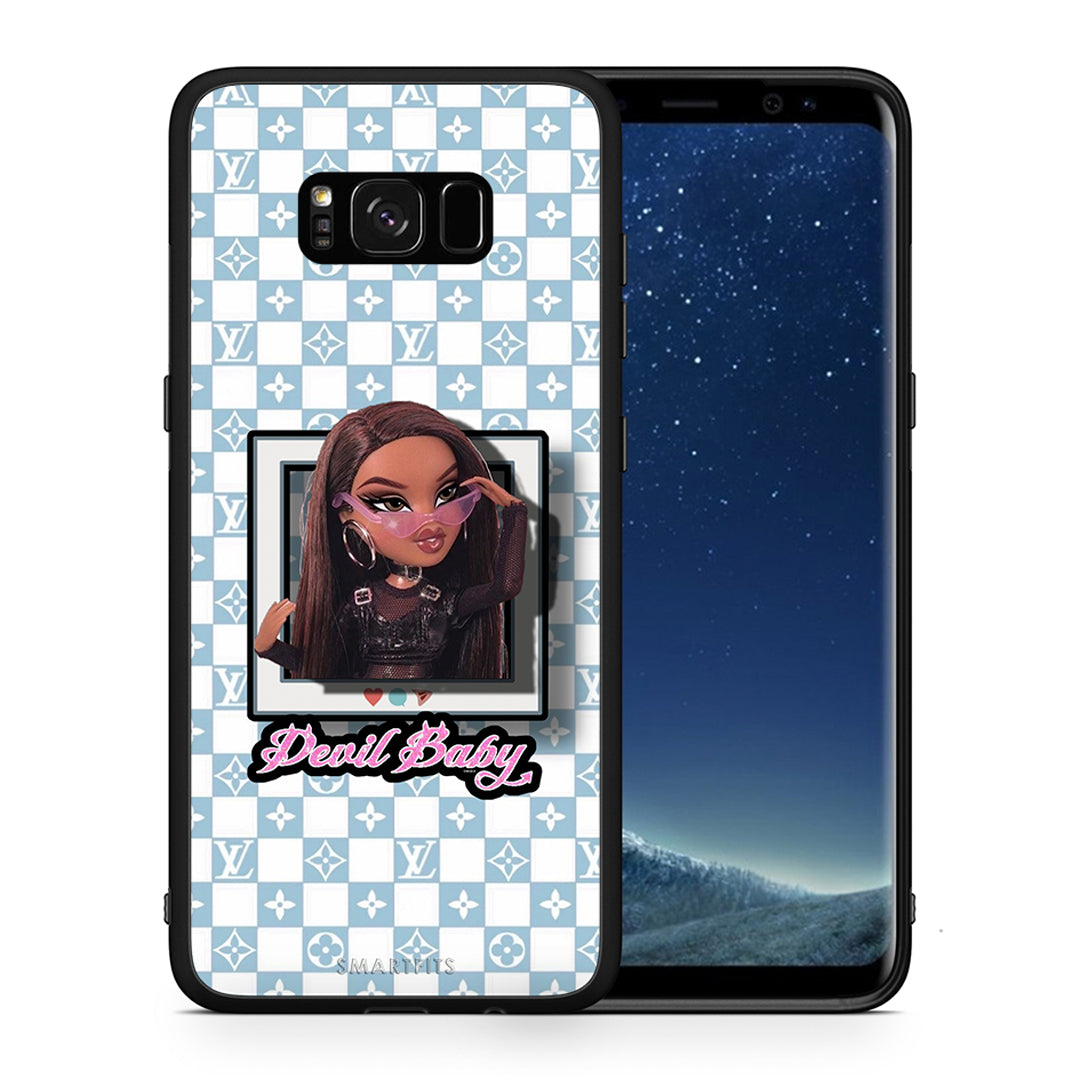 Θήκη Αγίου Βαλεντίνου Samsung S8+ Devil Baby από τη Smartfits με σχέδιο στο πίσω μέρος και μαύρο περίβλημα | Samsung S8+ Devil Baby case with colorful back and black bezels