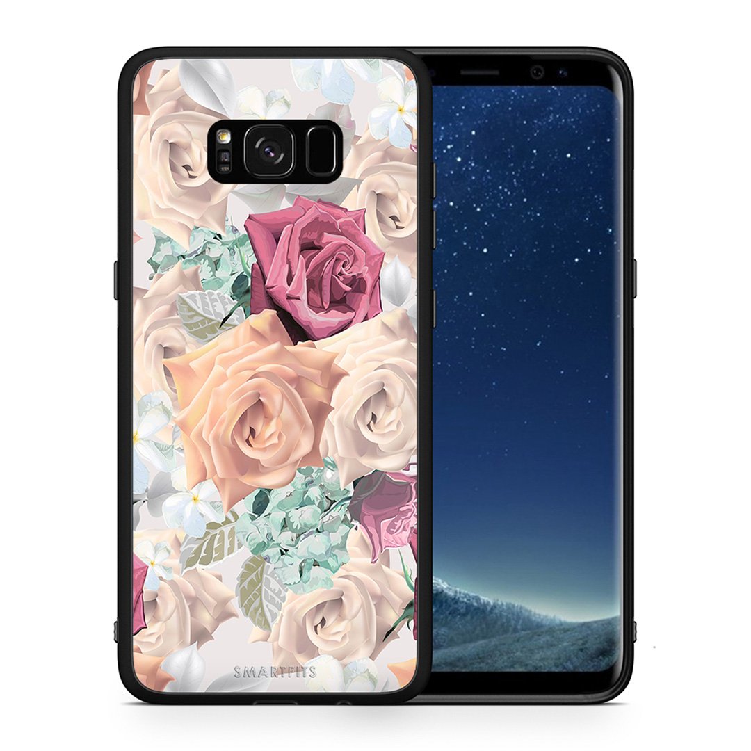Θήκη Samsung S8+ Bouquet Floral από τη Smartfits με σχέδιο στο πίσω μέρος και μαύρο περίβλημα | Samsung S8+ Bouquet Floral case with colorful back and black bezels