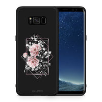 Thumbnail for Θήκη Samsung S8+ Frame Flower από τη Smartfits με σχέδιο στο πίσω μέρος και μαύρο περίβλημα | Samsung S8+ Frame Flower case with colorful back and black bezels