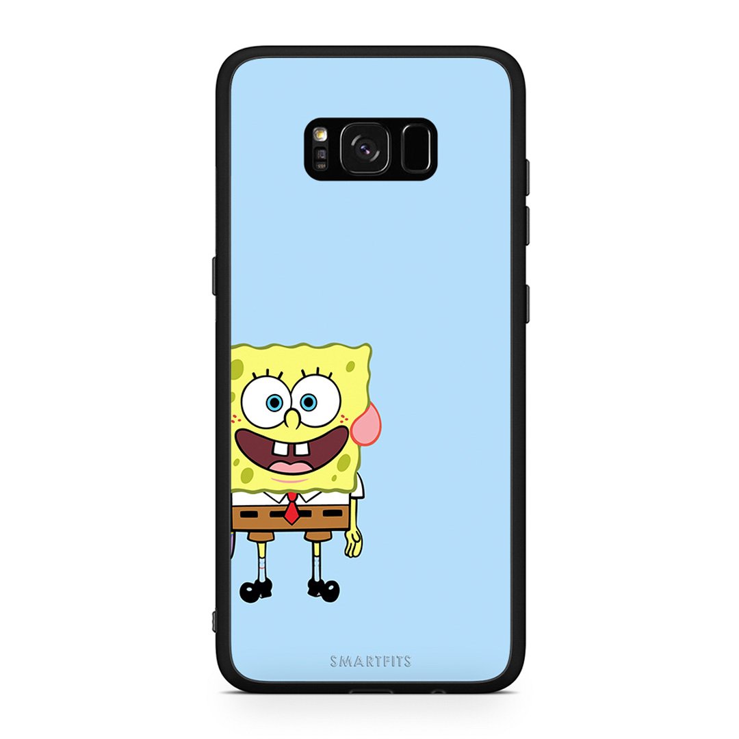 Samsung S8+ Friends Bob θήκη από τη Smartfits με σχέδιο στο πίσω μέρος και μαύρο περίβλημα | Smartphone case with colorful back and black bezels by Smartfits