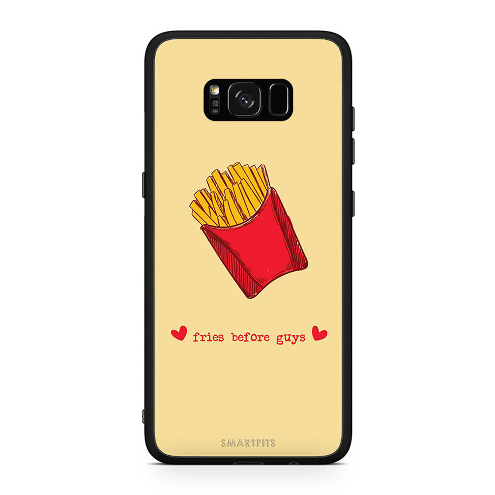 Samsung S8 Fries Before Guys Θήκη Αγίου Βαλεντίνου από τη Smartfits με σχέδιο στο πίσω μέρος και μαύρο περίβλημα | Smartphone case with colorful back and black bezels by Smartfits