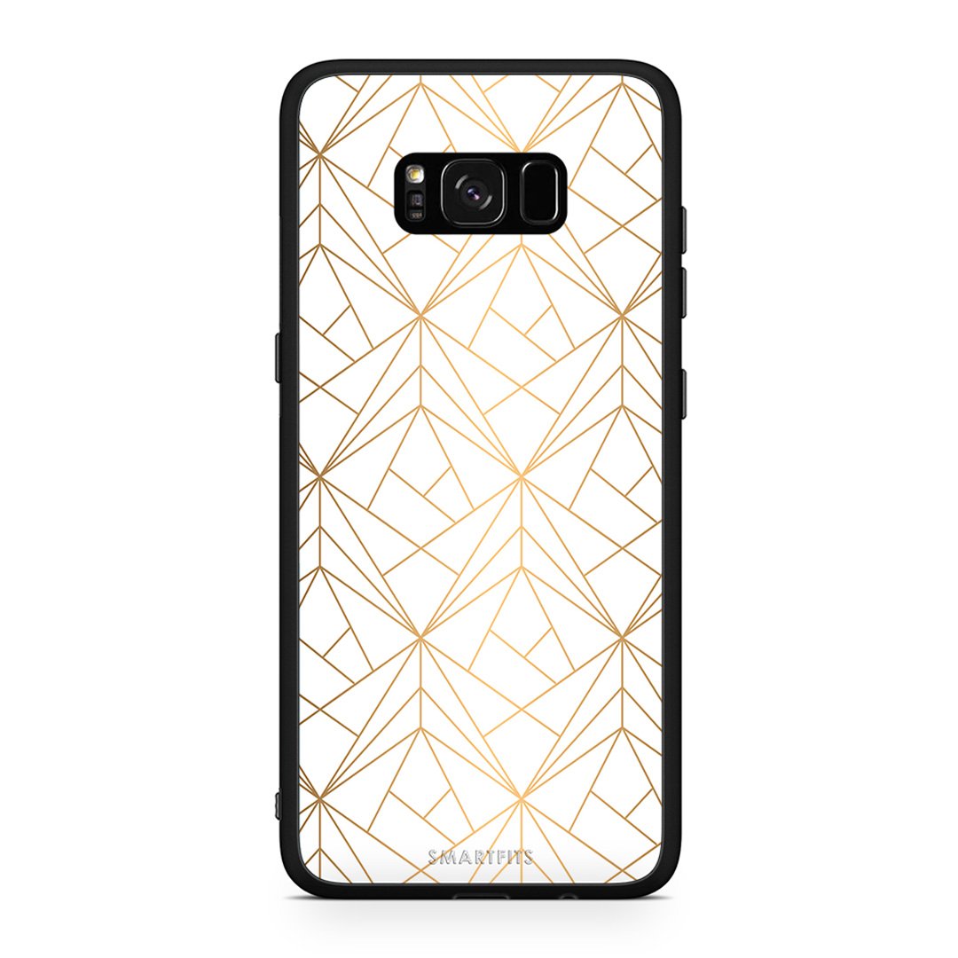 111 - Samsung S8+ Luxury White Geometric case, cover, bumper